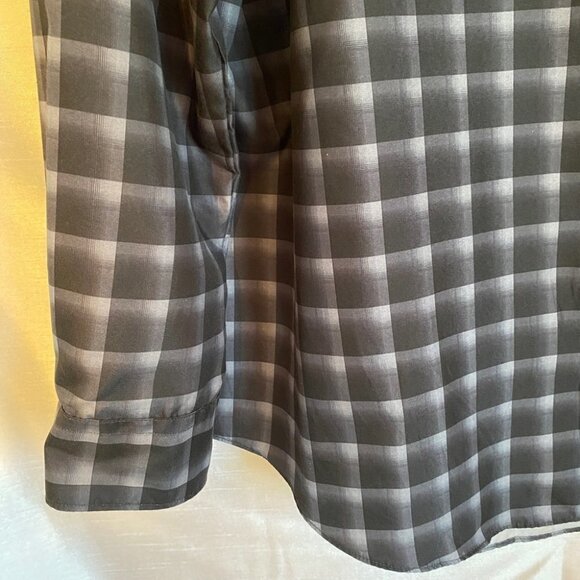 NWOT Kenneth  Cole Reaction Grey Scale Long Sleeve Dress Shirt Mens 17 1/2 34-35 - Picture 11 of 12